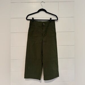 Maeve Collette in olive size 28 - cropped wide leg